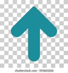 Arrow Up vector icon. Illustration style is flat iconic soft blue symbol on a transparent background.