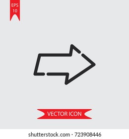 Arrow vector icon, illustration symbol