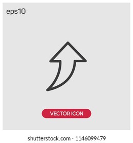 Up Arrow Vector Icon Illustration.Flat,Modern Up Arrow Symbol.Premium Quality.