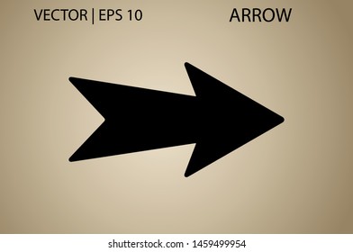 Arrow vector icon. Isolated button pointer