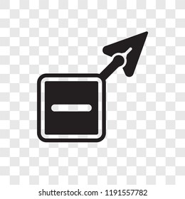 Arrow vector icon isolated on transparent background, Arrow transparency logo concept
