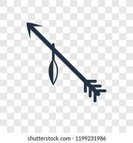 Arrow vector icon isolated on transparent background, Arrow transparency logo concept