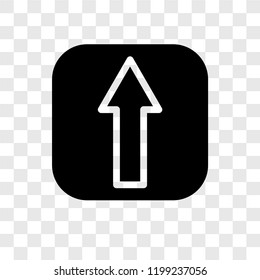 Up arrow vector icon isolated on transparent background, Up arrow transparency logo concept