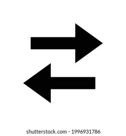 Icono de vector de flecha, aislado en fondo blanco