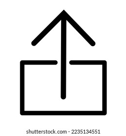 arrow up vector icon isolated on white background, vector illustration
