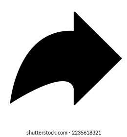 arrow vector icon isolated on white background, vector illustration 