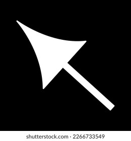 arrow vector icon isolated on black background, vector illustration