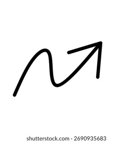 Icono de Vector de flecha arriba aislado sobre fondo blanco