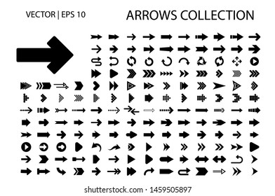 Arrow Vector Icon Isolated Set Button Stock Vector (Royalty Free ...