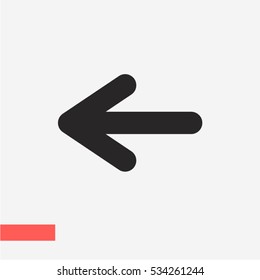 arrow vector icon, left