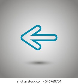 arrow vector icon, left