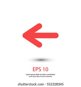 arrow vector icon, left