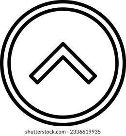 Up Arrow Vector Icon Line Style