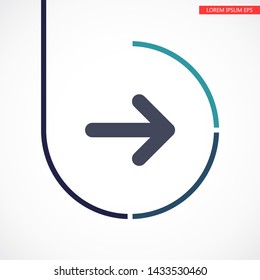 Arrow Vector icon . Lorem Ipsum Illustration design