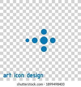 icono de vector de flecha en un fondo abstracto