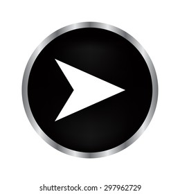 arrow - vector icon on a black button