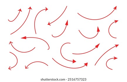 Arrow vector. Arrow icon on isolated background. flat style. arrow icon for your web site design, logo, app, UI.  Curve, thin, semi round, long Arrow icon set.