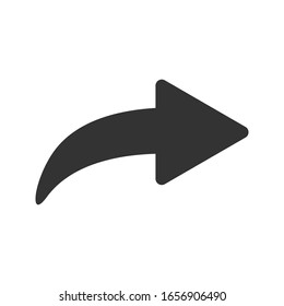 Arrow vector icon on white background