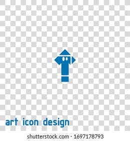 arrow vector icon on white background