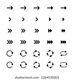 Arrow vector icon on white background