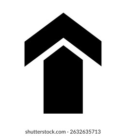 Up arrow vector icon. scroll illustration sign. Direction symbol or logo.