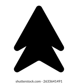 Up arrow vector icon. scroll illustration sign. Direction symbol or logo.