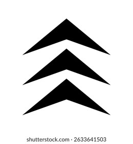 Up arrow vector icon. scroll illustration sign. Direction symbol or logo.