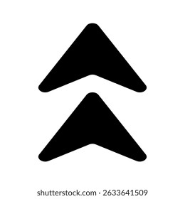 Up arrow vector icon. scroll illustration sign. Direction symbol or logo.
