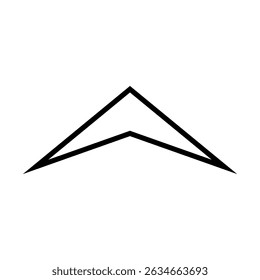 Up arrow vector icon. scroll illustration sign. Direction symbol or logo.