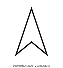 Up arrow vector icon. scroll illustration sign. Direction symbol or logo.