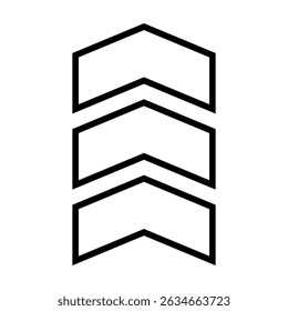 Ícone de vetor de seta para cima. sinal de ilustração de rolagem. Símbolo ou logotipo de direção.