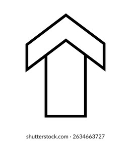 Up arrow vector icon. scroll illustration sign. Direction symbol or logo.