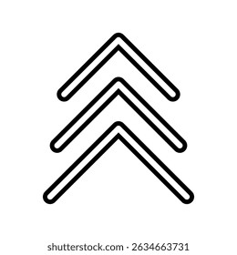 Up arrow vector icon. scroll illustration sign. Direction symbol or logo.