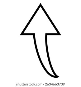 Up arrow vector icon. scroll illustration sign. Direction symbol or logo.