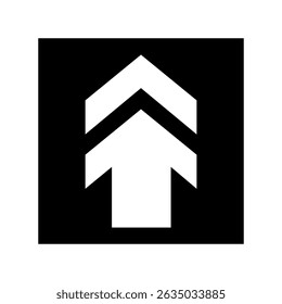 Up arrow vector icon. scroll illustration sign. Direction symbol or logo.