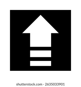 Up arrow vector icon. scroll illustration sign. Direction symbol or logo.
