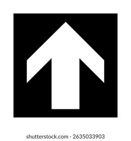 Ícone de vetor de seta para cima. sinal de ilustração de rolagem. Símbolo ou logotipo de direção.