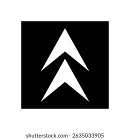 Up arrow vector icon. scroll illustration sign. Direction symbol or logo.