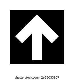 Up arrow vector icon. scroll illustration sign. Direction symbol or logo.