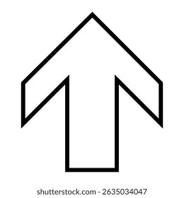 Up arrow vector icon. scroll illustration sign. Direction symbol or logo.