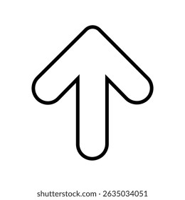 Up arrow vector icon. scroll illustration sign. Direction symbol or logo.