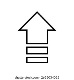 Up arrow vector icon. scroll illustration sign. Direction symbol or logo.