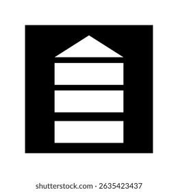 Up arrow vector icon. scroll illustration sign. Direction symbol or logo.