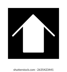 Ícone de vetor de seta para cima. sinal de ilustração de rolagem. Símbolo ou logotipo de direção.