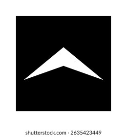 Up arrow vector icon. scroll illustration sign. Direction symbol or logo.