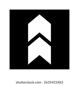 Up arrow vector icon. scroll illustration sign. Direction symbol or logo.