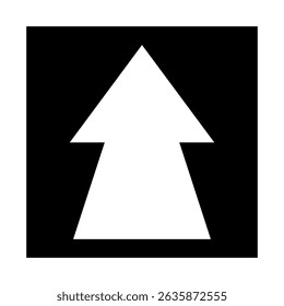 Ícone de vetor de seta para cima. sinal de ilustração de rolagem. Símbolo ou logotipo de direção.