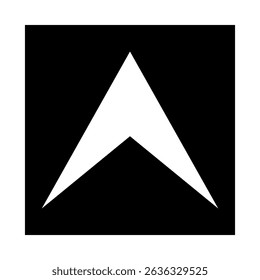 Up arrow vector icon. scroll illustration sign. Direction symbol or logo.
