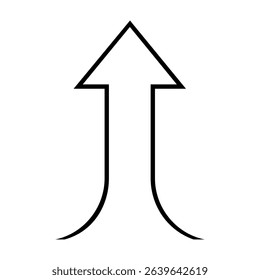 Arrow vector icon. scroll illustration sign. Direction symbol or logo. Success web icon.