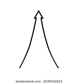 Arrow vector icon. scroll illustration sign. Direction symbol or logo. Success web icon.